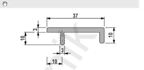 Griffleisten Typ J, Lagerlängen 2500mm, Aluminium EV1 und E-Finish