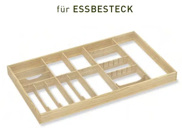 Besteckeinsätze auf Maß, bis Tiefe 600mm für Essbesteck