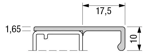 Griffleisten Typ S222, Lagerlängen 2500mm, Aluminium EV1 und E-Finish