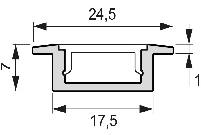 LED Leuchtenprofil London Schwarz (Artikelnummer 2000502)