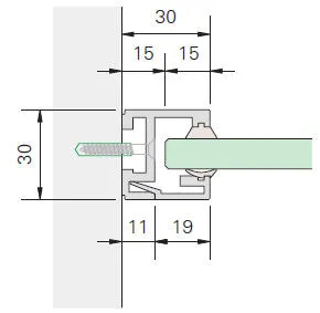 Glasrahmenprofil MR 30 Maßfertigung, (Preise per Meter)