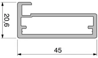 Alumniumrahmen Profil K070 Schwarz, EV1 und E-Finish