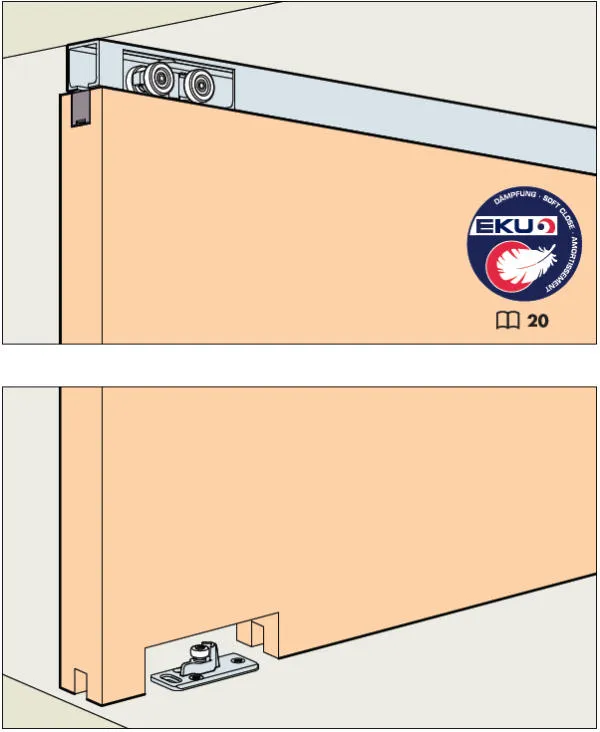 EKU Porta 60/100HM bis Türgewicht 60/100kg, Deckenmontage