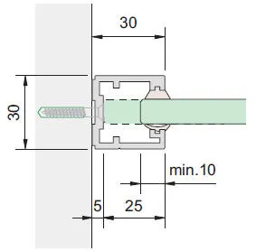 Glasrahmenprofil MRU 30 Maßfertigung