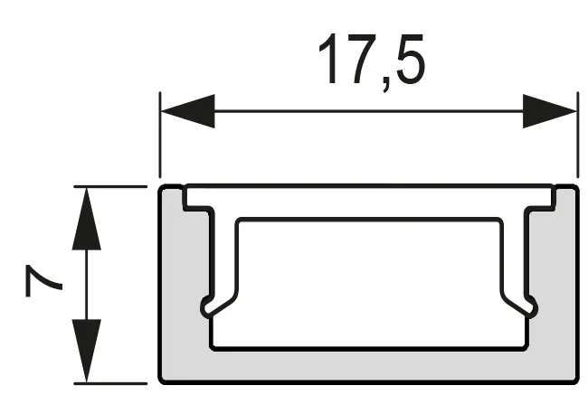 LED Leuchtenprofil Paris Schwarz (Artikelnummer 2000504)