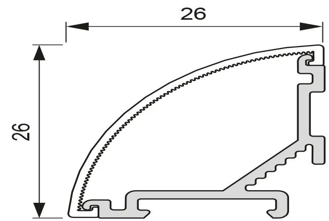 LED Leuchtenprofil Mini Corner inkl. Abdeckung (Artikelnummer 2000347)