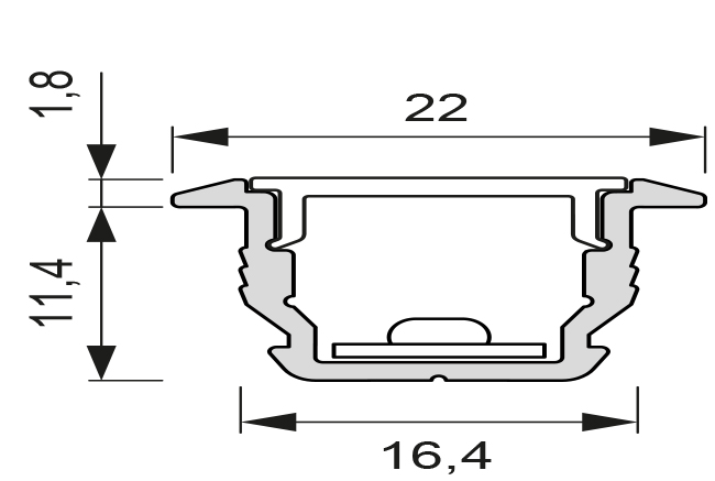 LED Leuchtprofil Manila 4 (Artikelnummer 2000319)