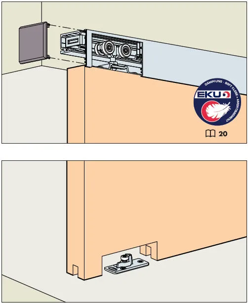 EKU Porta 60/100HC bis Türgewicht 60/100kg, Wandmontage