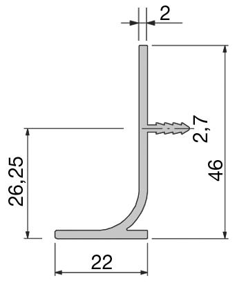 Griffmulden vertikal Typ C und L, Lagerlängen 2500mm, EV1