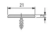 Türkantenprofile Aluminium EV1 eloxiert