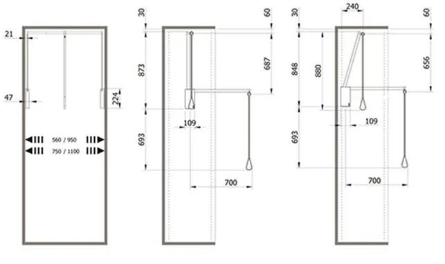 Kleiderlift Servetto 3T Standard bis 10kg