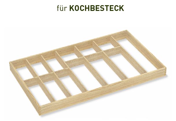 Besteckeinsätze auf Maß, bis Tiefe 600mm für Kochbesteck