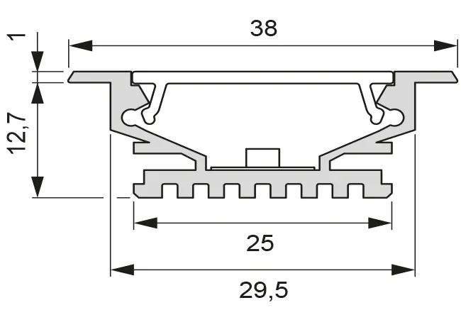 LED Leuchtenprofil Manila Plus Einbau (Artikelnummer 2000350)