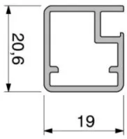 Alumniumrahmen Profil K078 Schwarz, EV1 und E-Finish