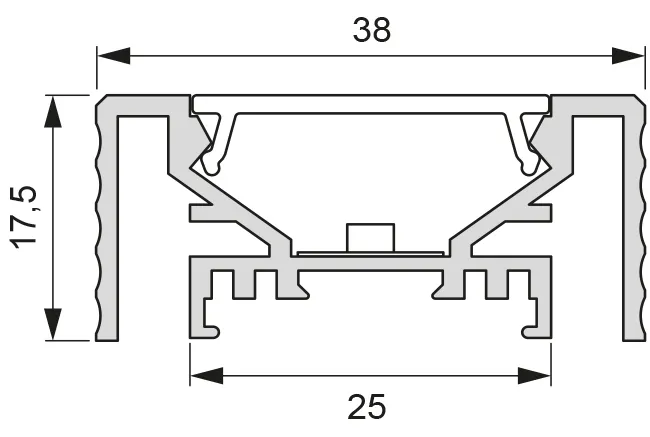 LED Leuchtenprofil Manila Plus Anbau Länge (Artikelnummer 2000354)