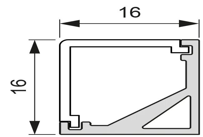 LED Leuchtenprofil Quattro Mini Länge (Artikelnummer 2000343)